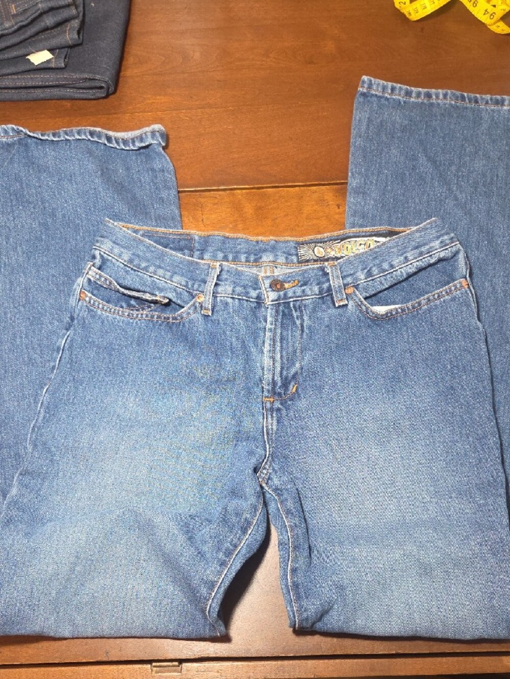 Volcom Women's Low Rise Skater Blue Jeans Straight Leg Y2K Size 11